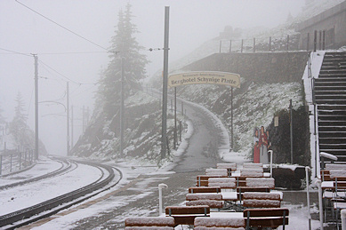 The weather closes in on Schynige Platte