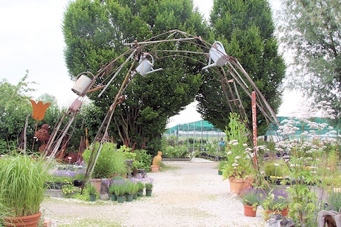 Gaissmayer Nursery Display Garden - more watering cans