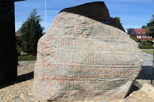 One of the Jelling Runic Stones&copy;Ken Woolfenden