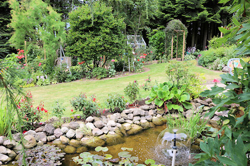 View across the garden from the pond&copy;Ken Woolfenden