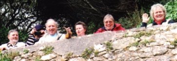 Members of the I.Cl.S. walking along the coast path in Guernsey