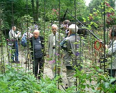 Brother Stefan Franczak in his garden&copy;K.Woolfenden