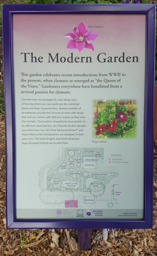 The Modern Garden plaque&copy;Ken Woolfenden