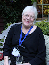 Sally Geist in her garden, 2010©Ken Woolfenden